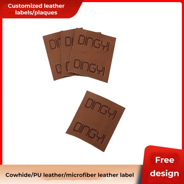 Customized logo, trademark, hot stamping, clothing, shoes, hats, home textiles, luggage labeling, accessories, cowhide leather label printin