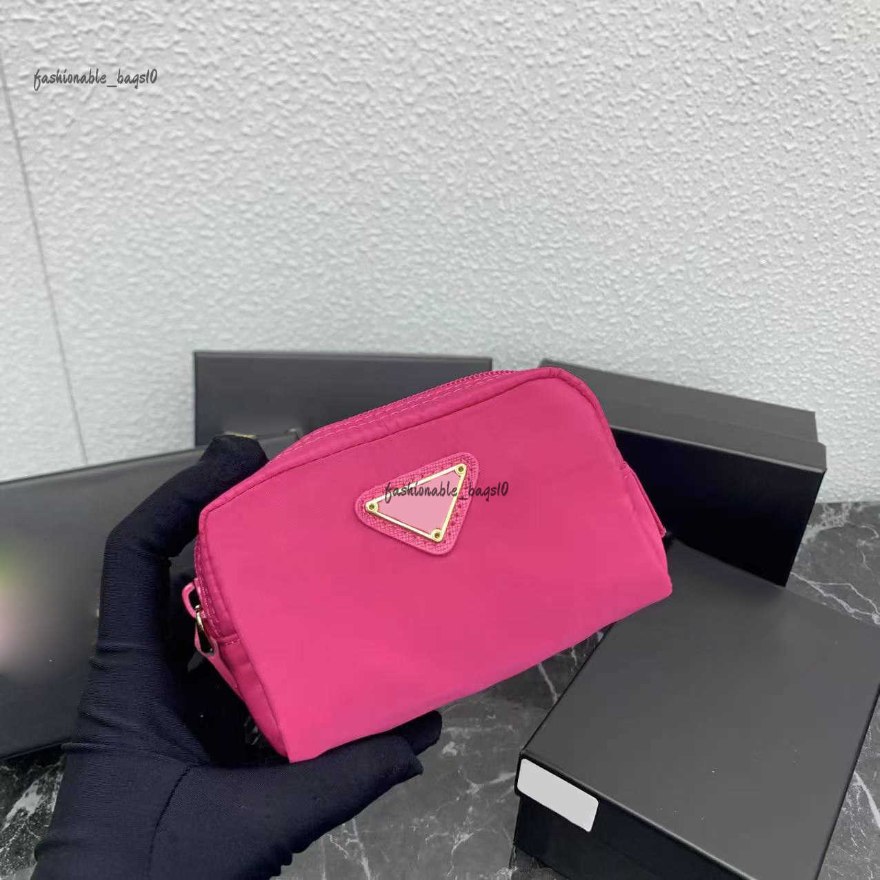 Cosmetic Bags Cases Designer Cosmetic Bag Metal Label Brand Storage Bag Multifunctional Makeup Brush Large Capacity Lightweight With Zipper Multi Co