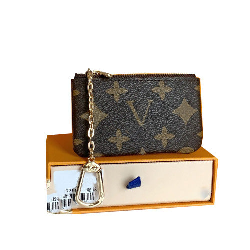 Womens Men Key Wallets POUCH POCHETTE CLES Designer Coin Change Purse eit Card Holder Genuine Leather Zipper Bag its Co6217197