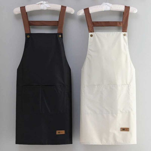 Kitchen Apron Women Men Waterproof And Oil Release Catering Work Clothes With Pockets Home Hotel Resturant Coffee Shop CleaningXJ240816