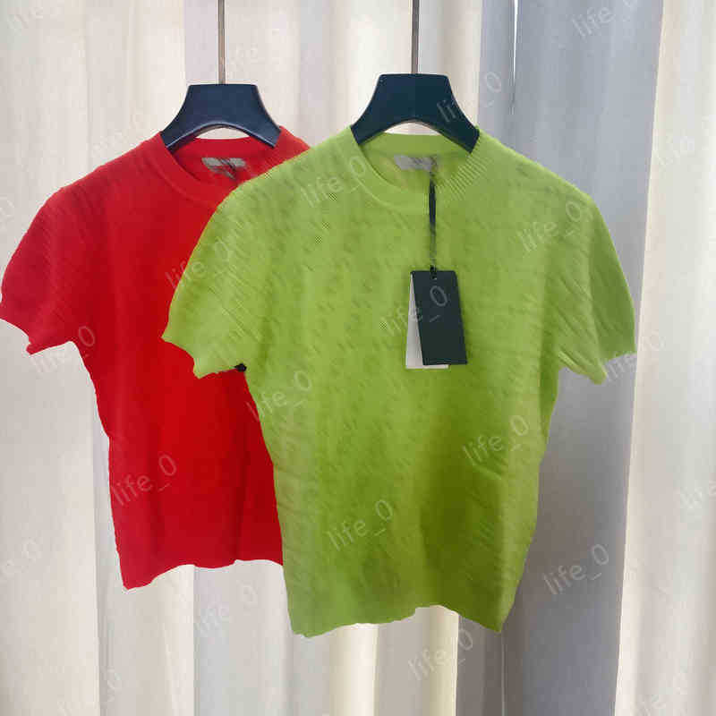 Womens T-Shirt Cotton Loose High Quality Round Neck Knit Designer Top Luxury T Shirts For Women Clothes