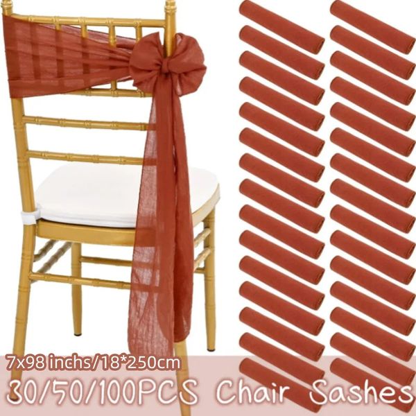 10-100 Terra Cotta Warriors chair belts used for wedding chair covers cheese cake chairs bow belts ribbons for party celebrations 7x98In 241