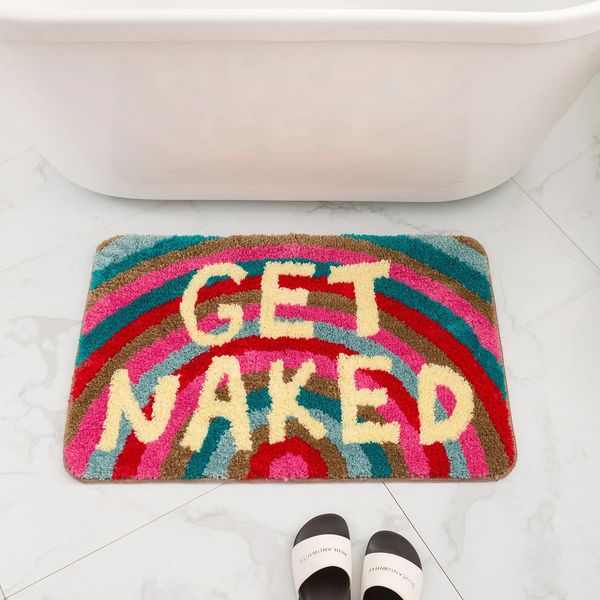 40x60cm 50x80cm Get Naked Bath Mat Bathroom Rugs for Bathtub Mat Cute Bath Rugs for Apartment Decor Tufted Colorful Shower Mats 250103