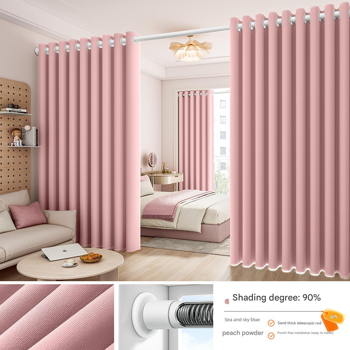 YL-36711 living room to bedroom air conditioning partition curtain blocking curtain curtain punch-free partition rental room door curtain screen