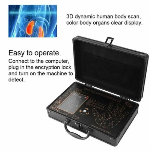 Analisador quântico profissional Analisador de ressonância magnética Palm Touch Body and Skin Analysis Scanner Health Detector Tool