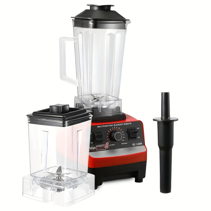TEMU -2-in-1 Double Cup Blender Multifunctional Cooking Machine, 110v Home Grinding Fruit And Vegetable Supplementary Food Machine, Juicer Mixer, ,