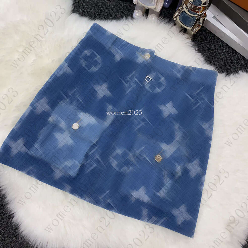 women designer skirt overskirt brand womens dress fashion logo denim skirts casual Vacation casual A-line shaped denims dress denims overskirt Jan 1
