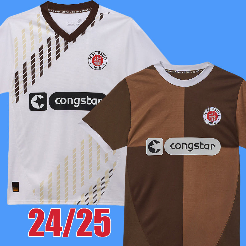 25 26 st pauli soccer jerseys jersey Home Away 2025 2026 st pauli football Shirts Kit