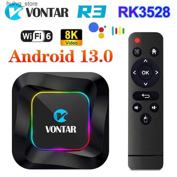 VONTAR R3 TV Android 13 Rockchip RK3528 Quad Core Cortex A53 Support 8K Video BT Wifi6 Google Voice Media Player Set Top Box J241218