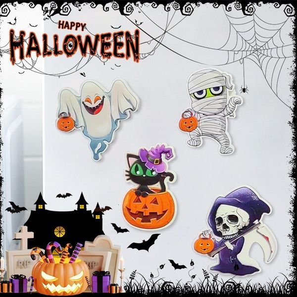 Halloween resin creative Nordic decoration 3D pumpkin cartoon refrigerator magnetic sticker