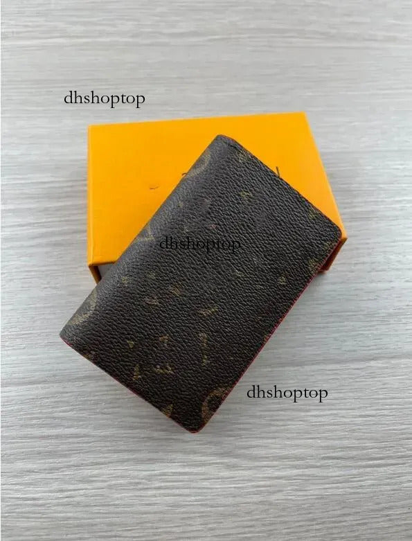 Multiple Wallet POCKET ORGANIZER Taurillon Leather Card Holders Men Wallets Purse Wer Letters Credit Short Money Clutch Bags card holder 3 1fd