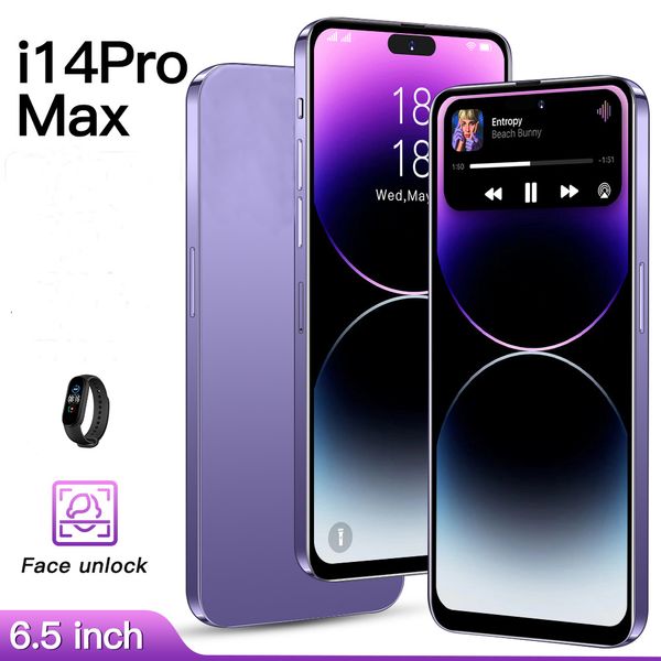 i14 pro max cell phones 6.5 inch smartphone 4G LTE 5G smartphones 16GB RAM Camera 48MP 108MP Face ID GPS Octa Core android mobile phone High