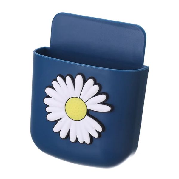 Cute Storage Rack Desk Organizers Pen Holder Self-adhesive Box Desktop Organizer Remote Control TV Mobile Phone Case Holder