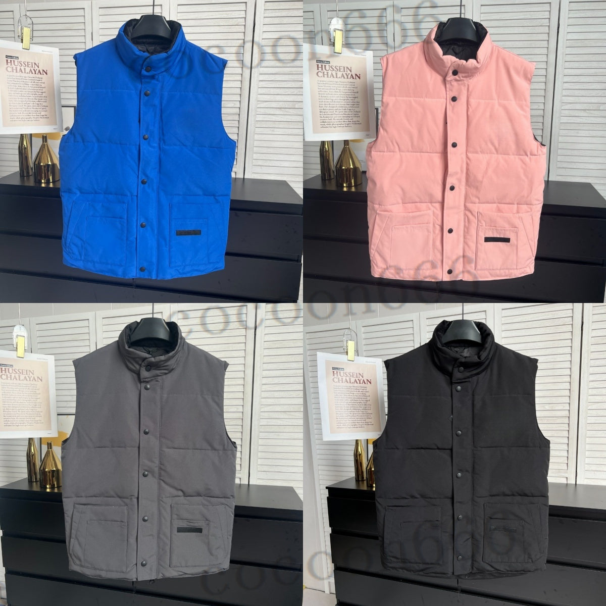 Mens Vest Designer Vest Body Warmer Gilet Jacket Men Designer Stand Collar Zipper Button Letters Embroidery Casual Slim White Duck Down Winter Mens
