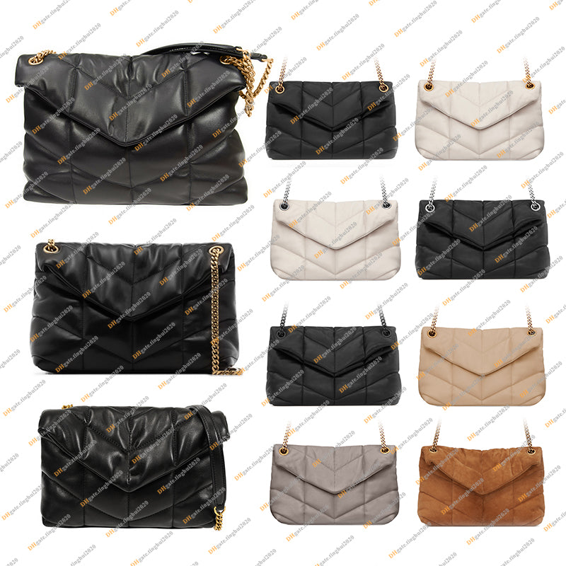 Ladies Fashion Designe PUFFER Sheepskin Chain Bags Shoulder Bag Crossbody TOTE Handbags Top Handbag Bag TOP Mirror Quality 620333 577475 577476 Pouc
