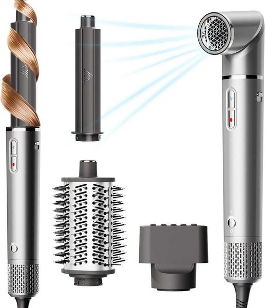 Air Wrap Hair Styler5 in 1 Hair Dryer Brush Set With High-Speed Negative Ionic Blow Dryer Detachable Air Curler auto Air WrapXJ241017