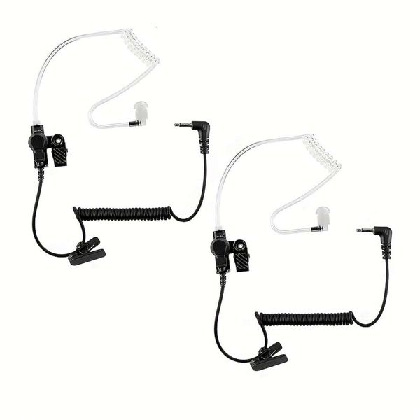 Monitor K Receiver-listen ONLY Surveillance 3.5mm Headset Earpiece, with Clear Acoustic Coil Tube Earbud, for Two-way Radios, Transceivers