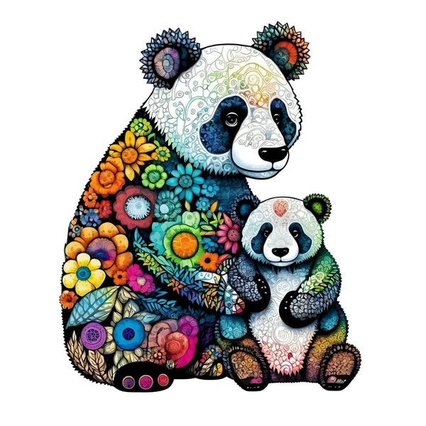 Unique Panda Wooden Jigsaw Puzzle Education Toy Gifts Wood Diy Crafts Puzzle Game Best Adult and Childrens Gifts W241109