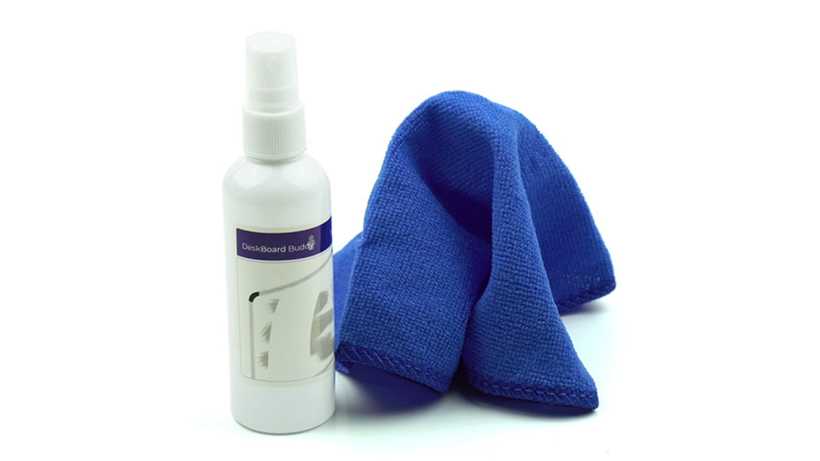 DeskBoard Buddy Whiteboard Cleaning Kit: Liquid Spray With Microfiber Cloth