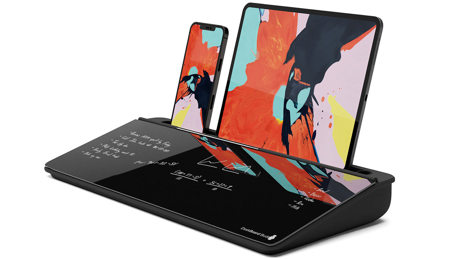 DeskBoard Buddy DeskBoardBuddy: Desktop Whiteboard Black - No Calculator