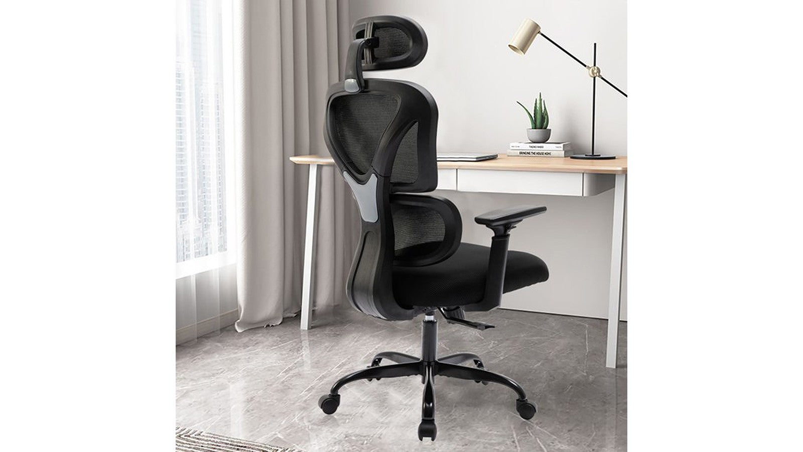 KERDOM FelixKing Ergonomic Chair: for Hard Floor Black - Mute Universal Wheels