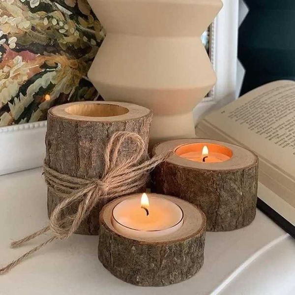 Candle Holders Wooden Tea Light Candle Holders for Wedding Centerpieces Halloween Table Wedding Birthday Party Valentines Day Home Decoratio
