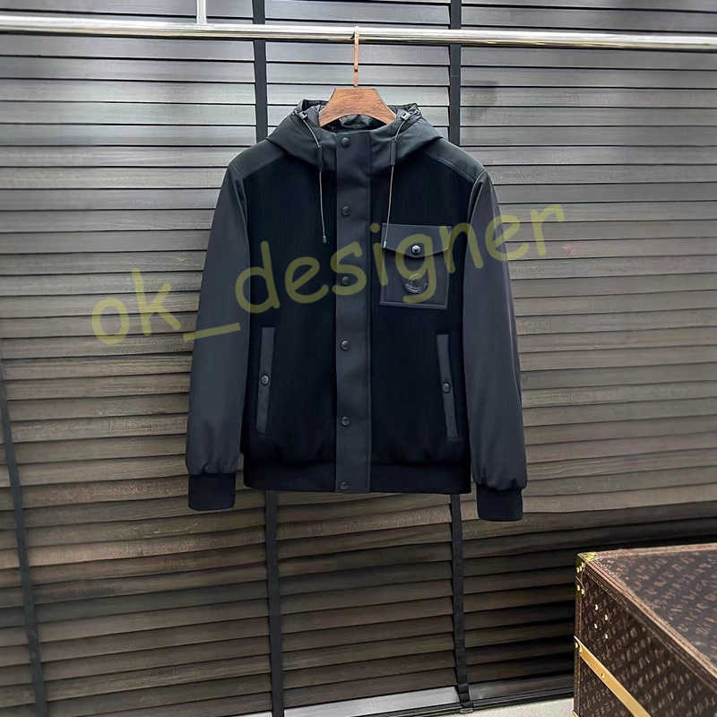 Designer Men&#039;s Down & Parkas Correct Version Chest Pocket Badge Design 90 White Duck Down Hooded Men&#039;s Jacket Down Coat