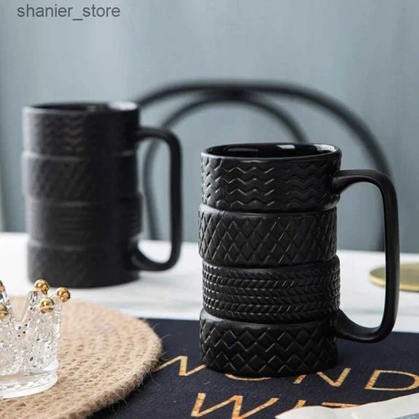 Mugs 500ML tire shaped ceramic coffee cup office home espresso cup breakfast milk cup car lover creative and innovative birthday gift water