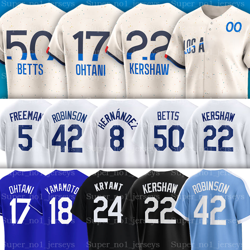 Custom 17 Shohei Ohtani 2024 City Connect baseball Jersey Yoshinobu Yamamoto Mookie Betts Freddie Freeman Men Women Youth Will Smith Tyler Glasnow M