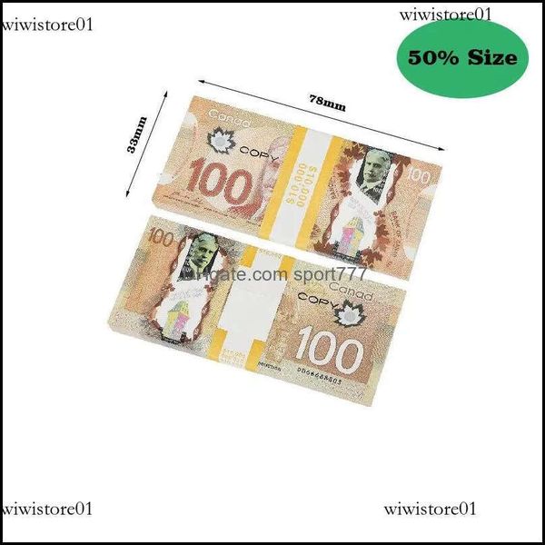 Novelty Games Prop Cad Game Money 5-10-20-50-100 Copy Canadian Dollar Canada Banknotes Fake Notes Movie Props Drop Delivery Toys Gift Dhjgr