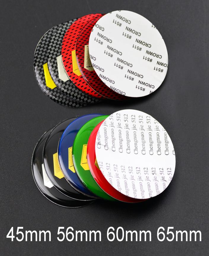 4 pcs 45mm 56mm 60mm 65mm Car Wheel Center Cover Cap Decal Stickers Car Styling Logo Emblem7249574