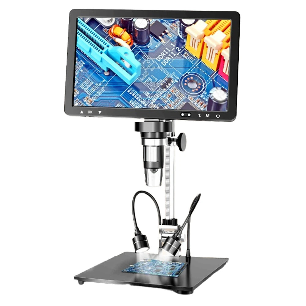 Mustool DM13 10.1 Inch Digital Microscope 1500X 1080P Video 20M Photo Resolution 8 LED Lights Adjustable Screen Type-C C