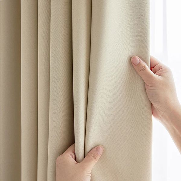 Curtain Bedroom beige colored girl curtains for living room window treatment curtains with high shadows 85% customized 240828