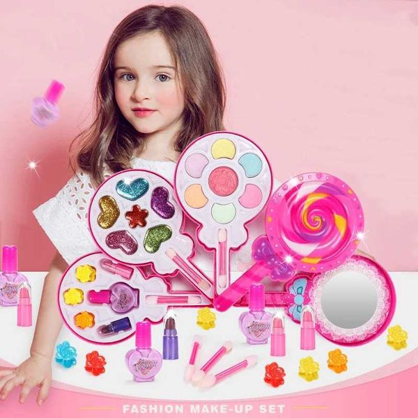 Girls Make Up Set Toys Beauty Makeup Tools Children Pretend Play Toys Safe Non Toxic Cosmetic Nail Polish Toys Child Girl Gifts Z241128