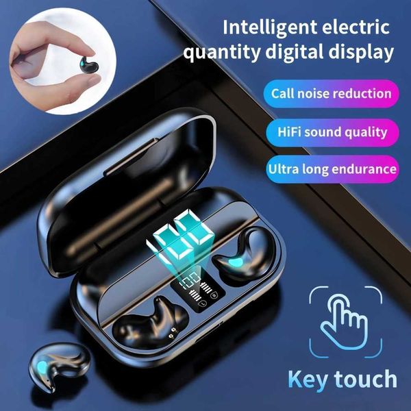 New Arrival Invisible Sleep Wireless Earphone TWS BT 5.3 Headphones Hidden Earbuds IPX5 Waterproof Noise Reduction Sports Headset Z241213