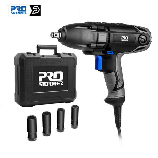 Other Power Tools Electric Impact Wrench 12 inch 1100W 450Nm 230V Air Spanner Tire Remove Auto Repair Tool 4 Sockets 3400RPM speed by PROSTO