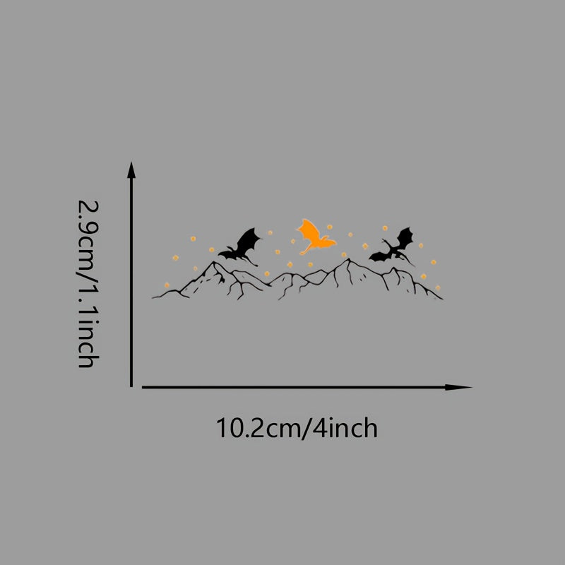 TEMU 2pcs Fourth Wing Dragons Vinyl Decal Stickers For Car Rearview Mirror, Water Bottle, And More - Self-adhesive, Glossy Finish, Cartoon Animal