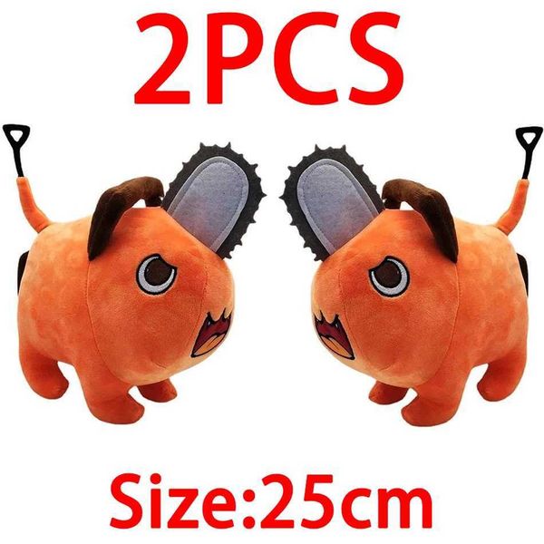 25-40cm Anime Chainsaw Man Dolls Plush Toy Pochita Orange Dog Pillow Stuffed Soft Toy for Kids Birthday Gift X241028