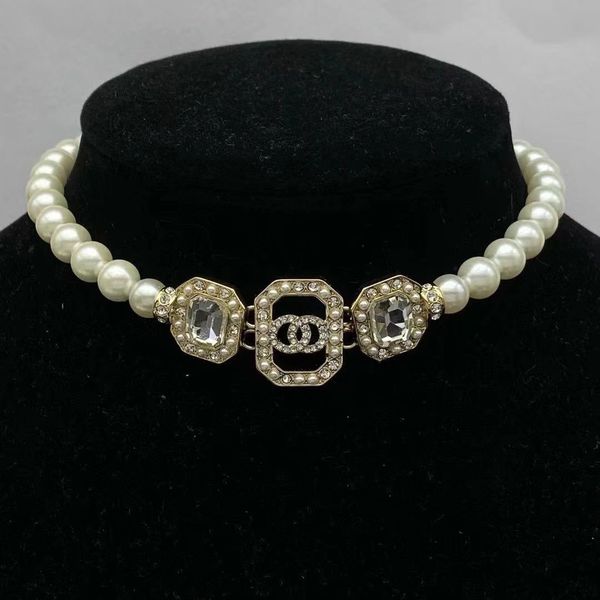 Necklace Luxury Designer Alloy Necklaces Pendant Choker Chain Women Sliver Plated Jewelry Accessories