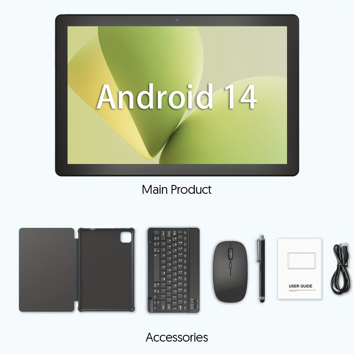 TEMU 10.1 Inch 14 Tablet, 3gb 64gb Rom 256gb Expansion, -core Tablet, Ips Screen And Dual Speakers, Wi-fi Tablet, 8mp+2mp Camera, 6000mah Long ,