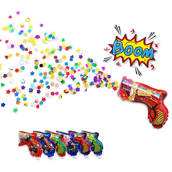 Novelty Games Fireworks Gun Inflatable Balloon Boom Gun Atmosphere Props Confetti Launcher Balloons Toys Wedding Birthday Party Poppers New