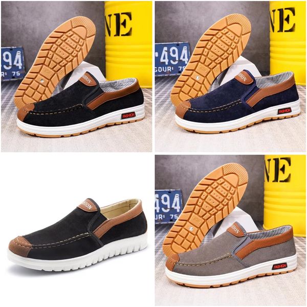 New Fashion Dress Shoes mens Womens Leisure wear resistance loafers Trainers slippers sneakers Black blue gray outdoors Platform sports Shoe