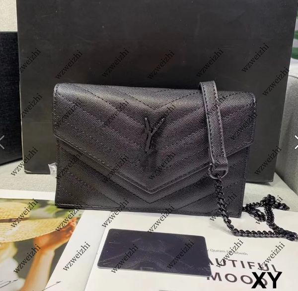 Luxury Designer bags Womens YS Woc Leather Black Gold Chain Messenger bags Shopping Bag Lady totes Shoulder Bag handbag Crossbody bag Evenin