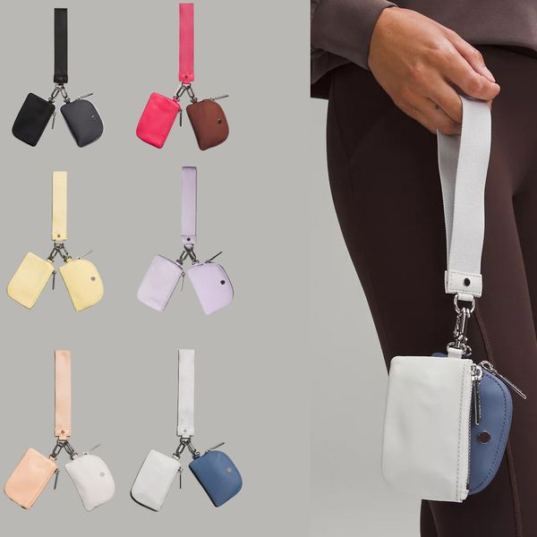 2024 Woman Wallet Card Holders Designers Women Man Dual Pouch Wristlet Detachable Multi-purpose Change keychain Car key Storage Bag Purses