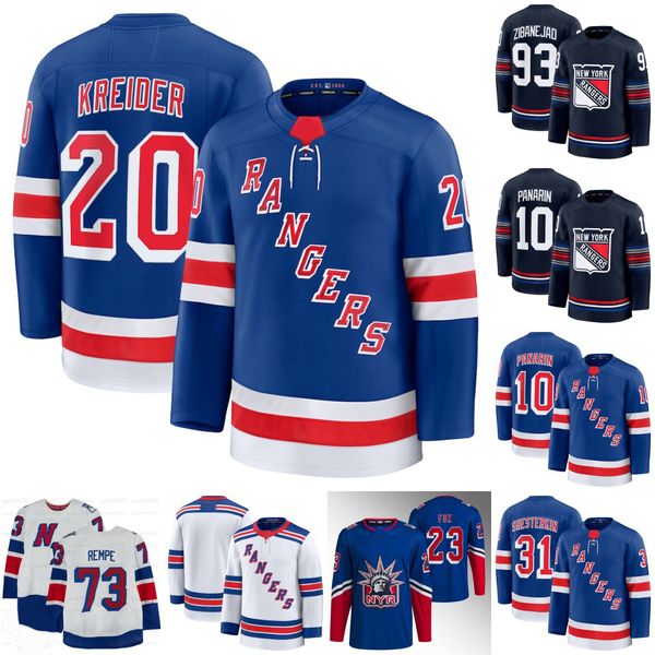 New York Matt Rempe 2024-25 Hockey Rangers Jersey Adam Fox Artemi Panarin Andre Miller Chris Kreider Mika Zibanejad Igor Shesterkin Reilly S
