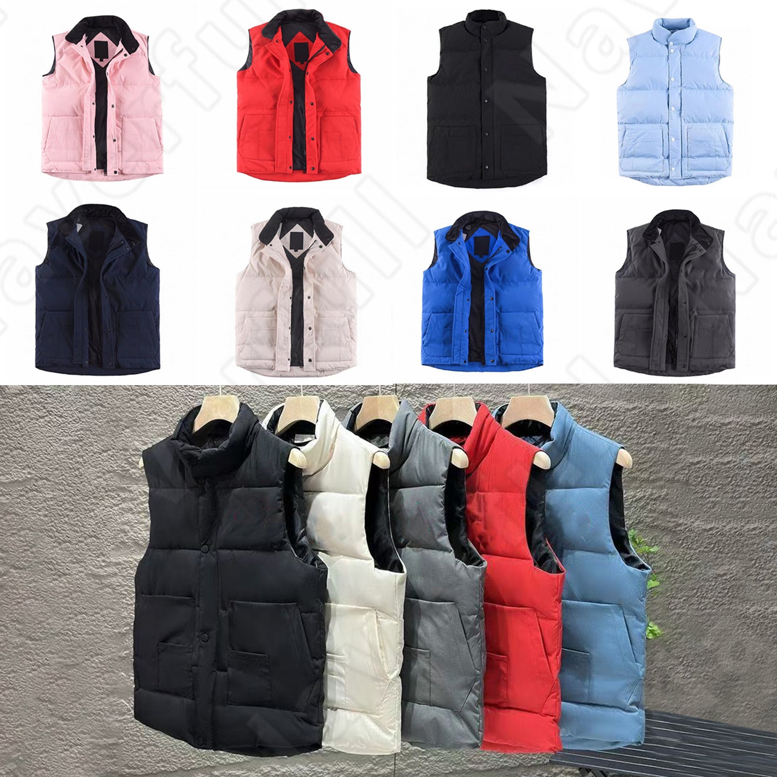 Canada Mens Gilet Puffer Jackets Parka Designer Outerwear Jacket Vest Luxury Down Men Women Winter Coat Graphite Gray Black White Blue Pop Couple Co