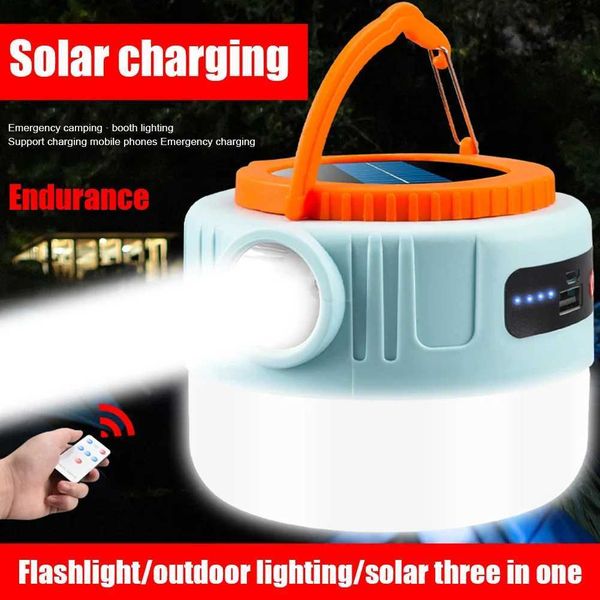 Solar LED Camping Light USB Rechargeable Bulb for Outdoor Tent Lamp Portable Lanterns Emergency Lights for BBQ Hiking FishingLX241113