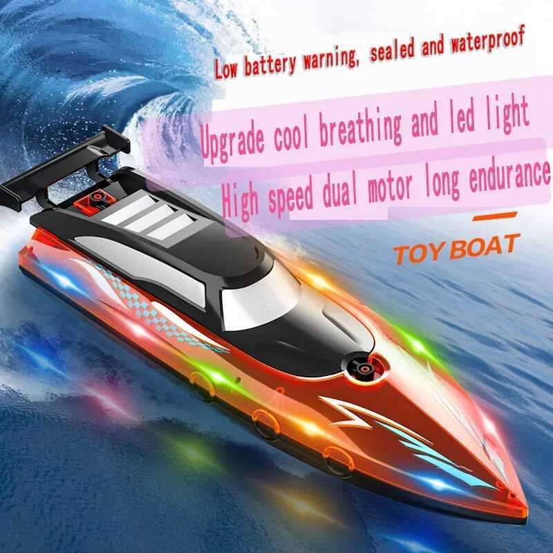 24GHz Toy Remote Boat Airship High Speed Boat Kids Water Toys Outdoor Toys Summer Gifts for Kids Waterproof Electric Toy Boat L250930NUCD