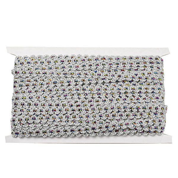 Finiture in pizzo glitterato in poliestere