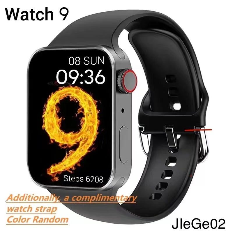 2024 Smart Series S10 9 8 45mm 2.1 Men Women Watch Bluetooth Call Bracelet Wristband Wireless Charging Fiess Tracker Sport Smartwatch